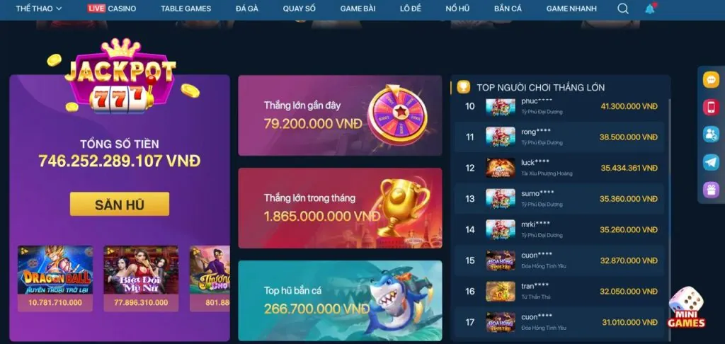 Người chiến thắng Jackpot lớn tại 89bet13